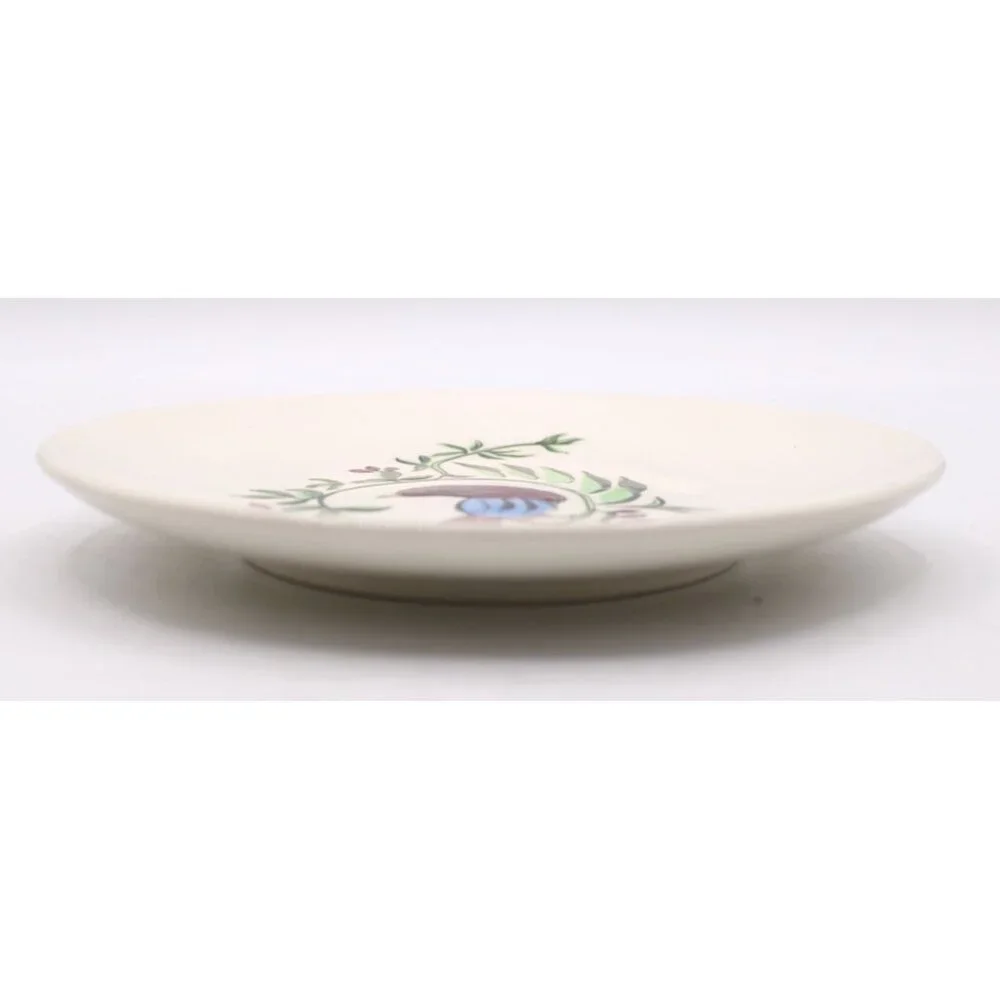 Vintage Hand-Painted Ceramic Plate Bird & Foliage Design 6.5" Salad Plate Signed - Picture 7 of 7